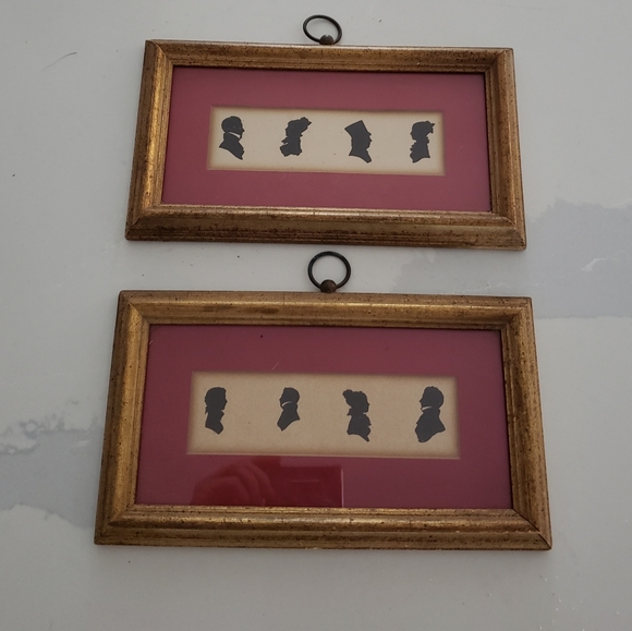 Vintage Framed Silouettes, set of 2, used - Picture 3 of 7